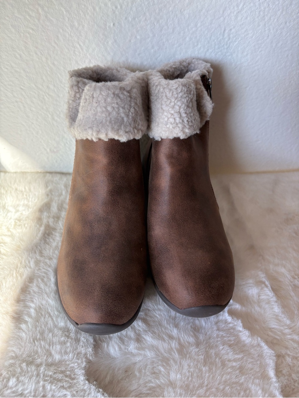 Skechers Arya Rumor Womens Faux Fur Comfort Boots Ankle 167250w Womens 8